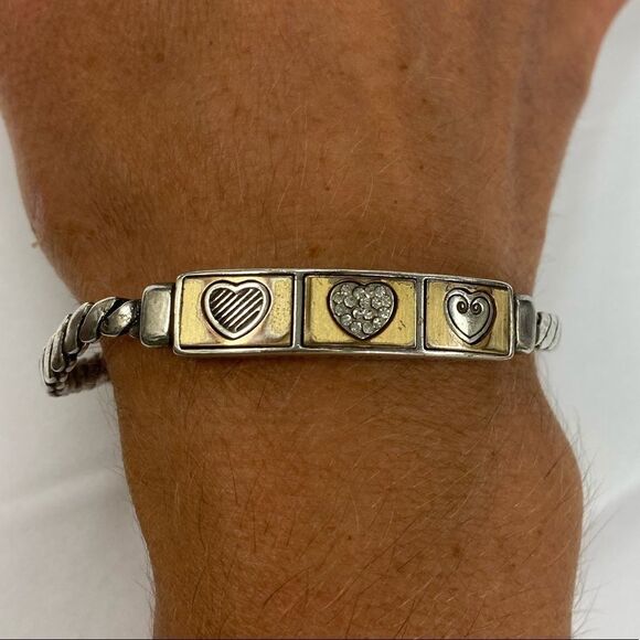 Brighton triple heart gold and silver‎ bracelet - Picture 5 of 7